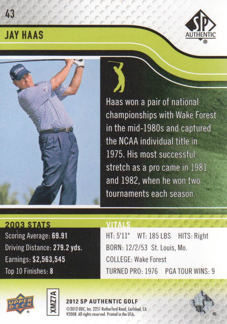 2012 SP Authentic Golf BASE Trading Cards Pick From List - Picture 85 of 169