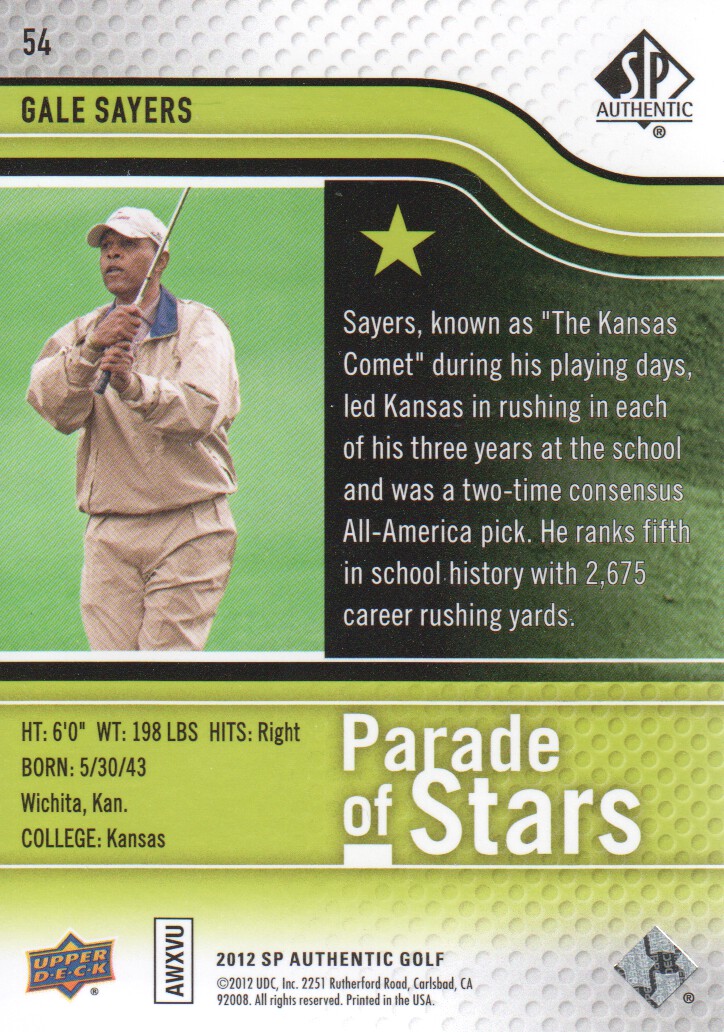 2012 SP Authentic Golf BASE Trading Cards Pick From List - Picture 105 of 169