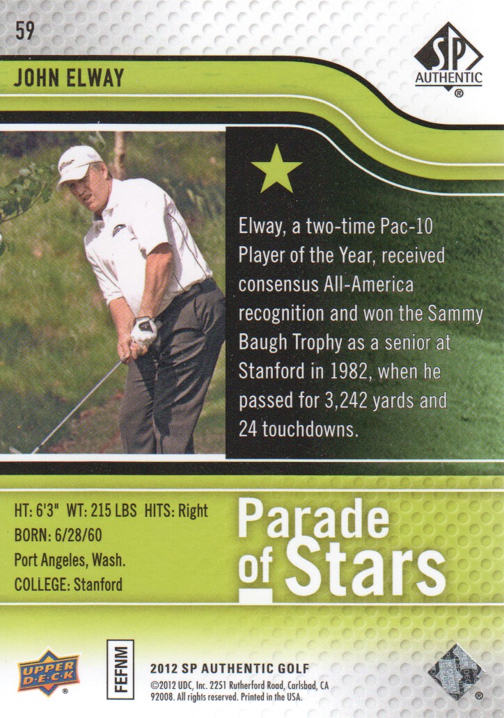 2012 SP Authentic Golf BASE Trading Cards Pick From List - Picture 115 of 169