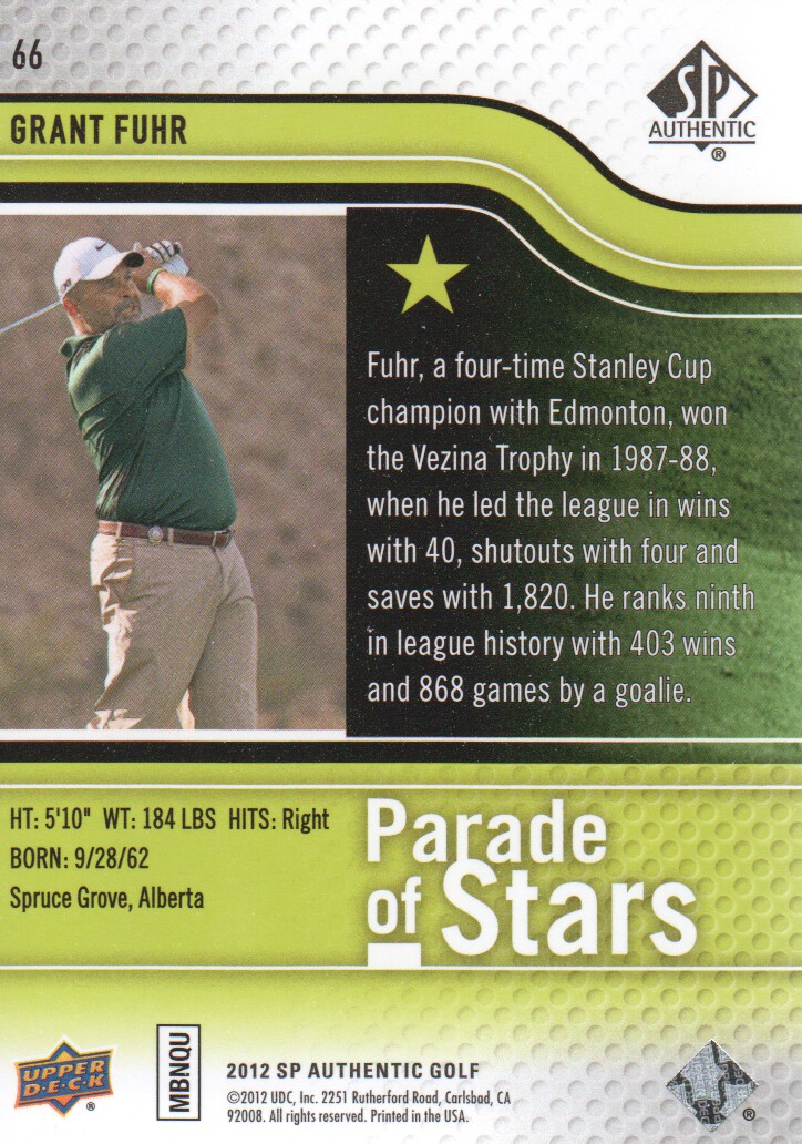 2012 SP Authentic Golf BASE Trading Cards Pick From List - Picture 125 of 169