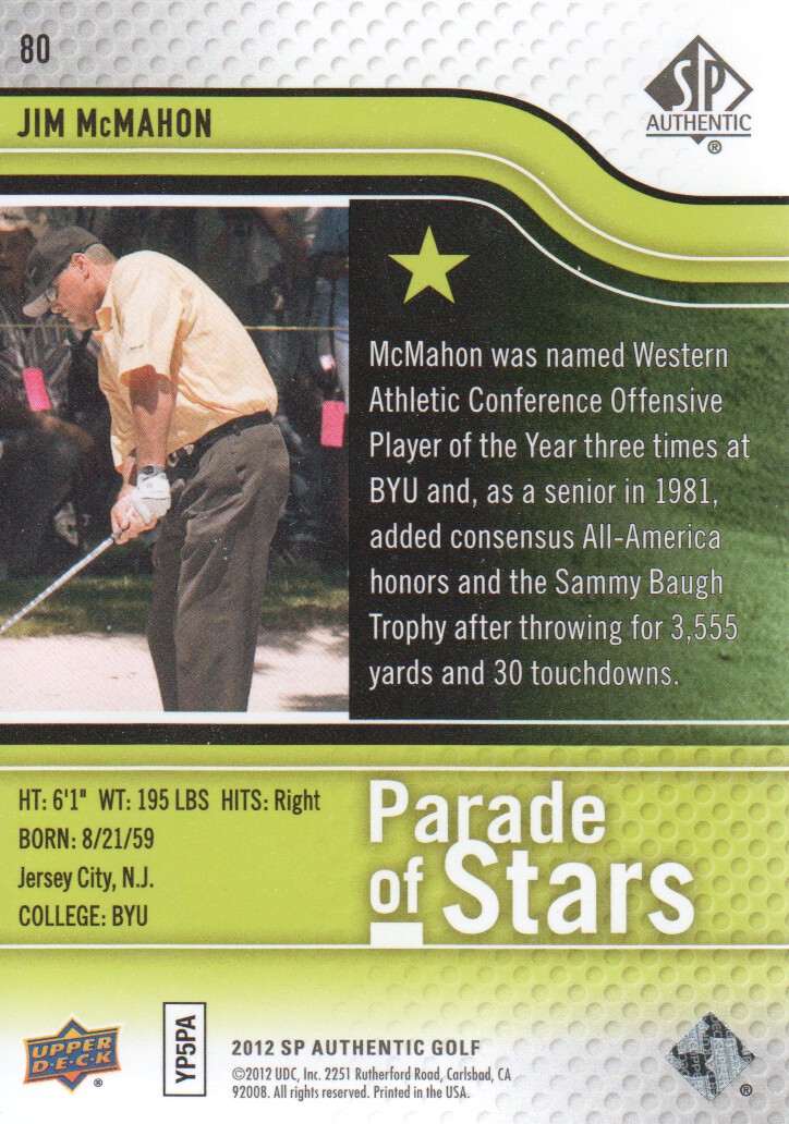 2012 SP Authentic Golf BASE Trading Cards Pick From List - Picture 151 of 169