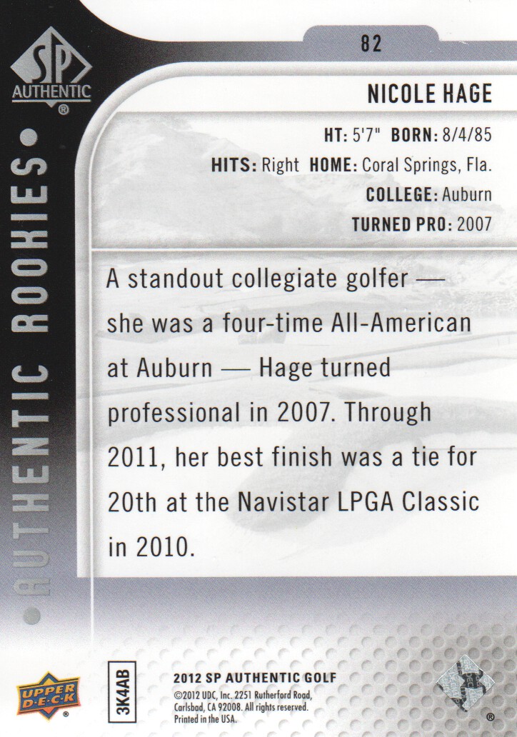 2012 SP Authentic Golf BASE Trading Cards Pick From List - Picture 153 of 169
