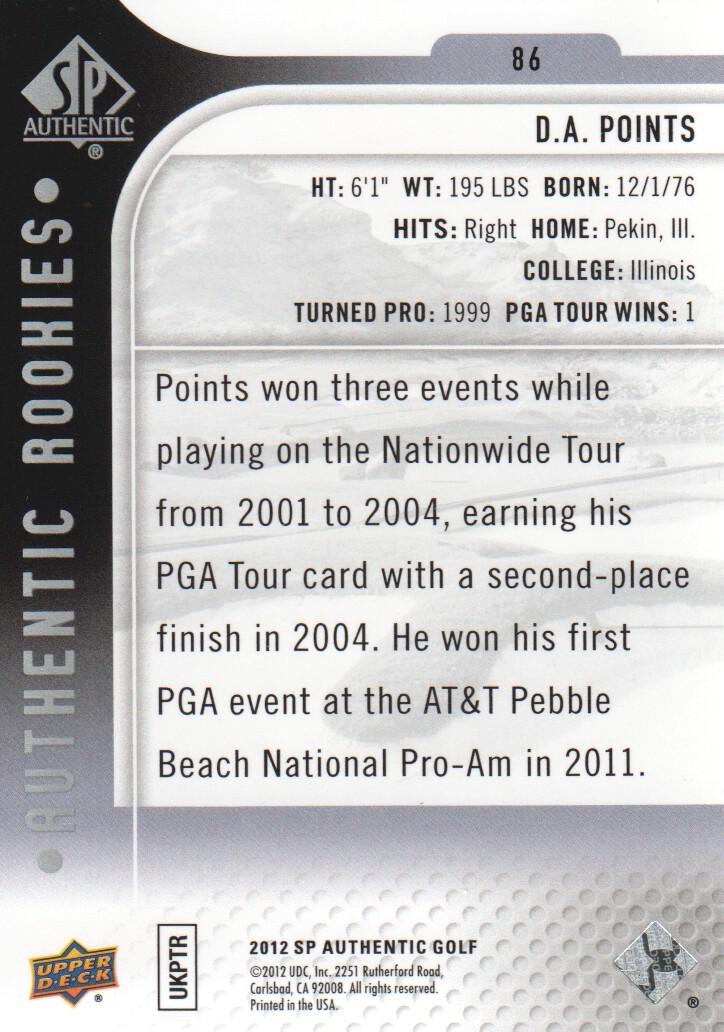 2012 SP Authentic Golf BASE Trading Cards Pick From List - Picture 155 of 169