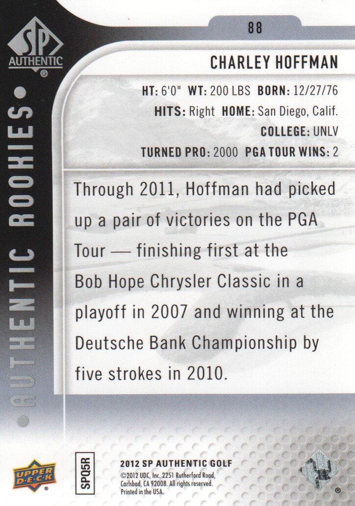 2012 SP Authentic Golf BASE Trading Cards Pick From List - Picture 157 of 169