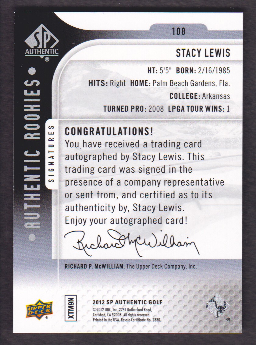2012 SP Authentic Golf BASE Trading Cards Pick From List - Picture 169 of 169