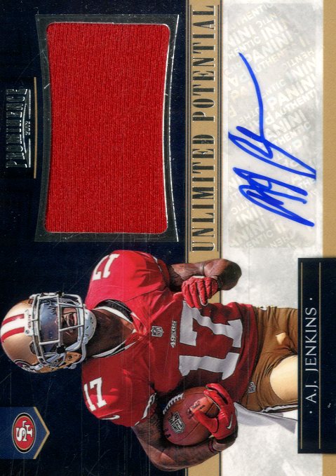2012 Panini Prominence Unlimited Potential Materials Signatures #9 A.J. Jenkins