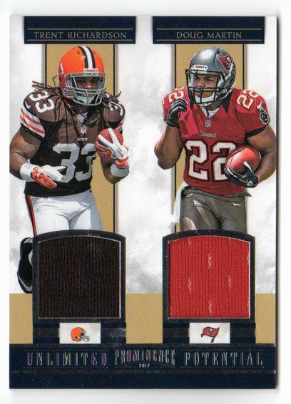 2012 Panini Prominence Unlimited Potential Materials Combos #8 Trent Richardson/Doug Martin
