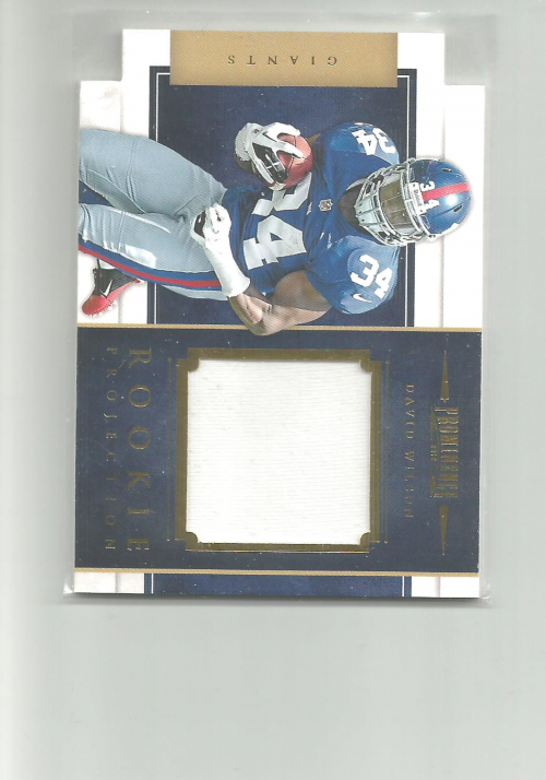 2012 Panini Prominence Rookie Projection Materials #14 David Wilson