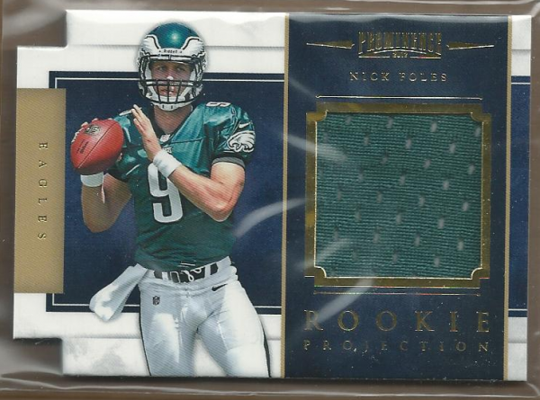 2012 Panini Prominence Rookie Projection Materials #17 Nick Foles