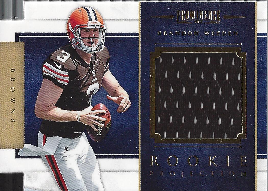 2012 Panini Prominence Rookie Projection Materials #18 Brandon Weeden