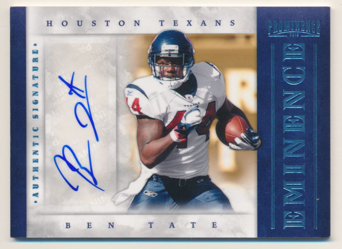 2012 Panini Prominence Eminence Signatures #7 Ben Tate/50