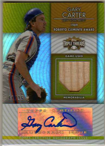2012 Topps Triple Threads Unity Relic Autographs Gold #UAR48 Gary Carter