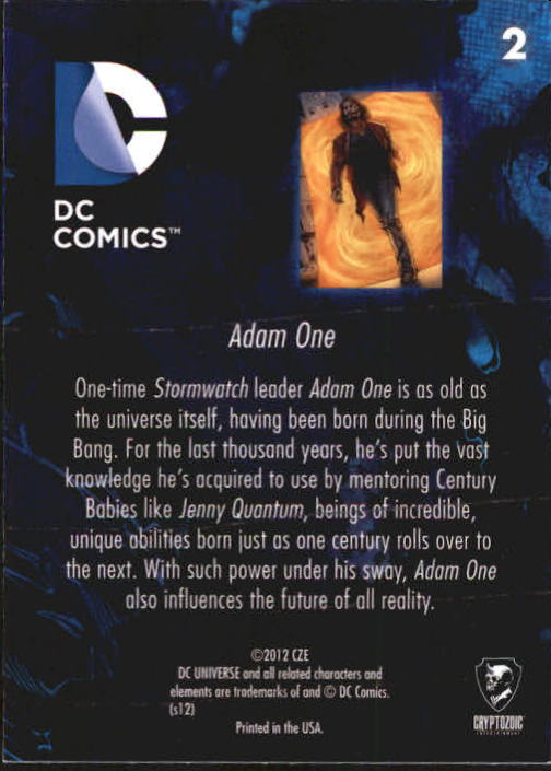 2012 Cryptozoic DC Comics New 52 Foil #2 Adam One back image