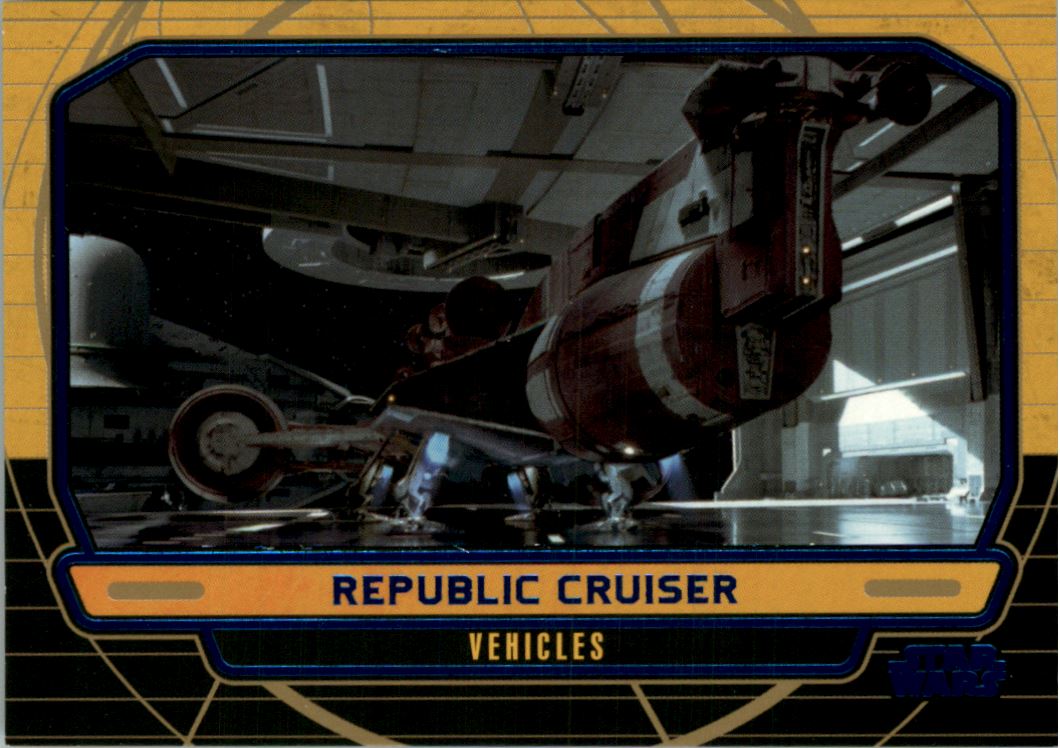 2012 Topps Star Wars Galactic Files Blue Foil #241 Republic Cruiser
