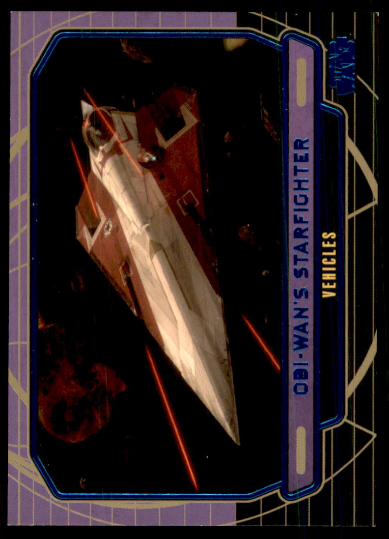 2012 Topps Star Wars Galactic Files Blue Foil #252 Obi-Wan's Starfighter (Delta 7)