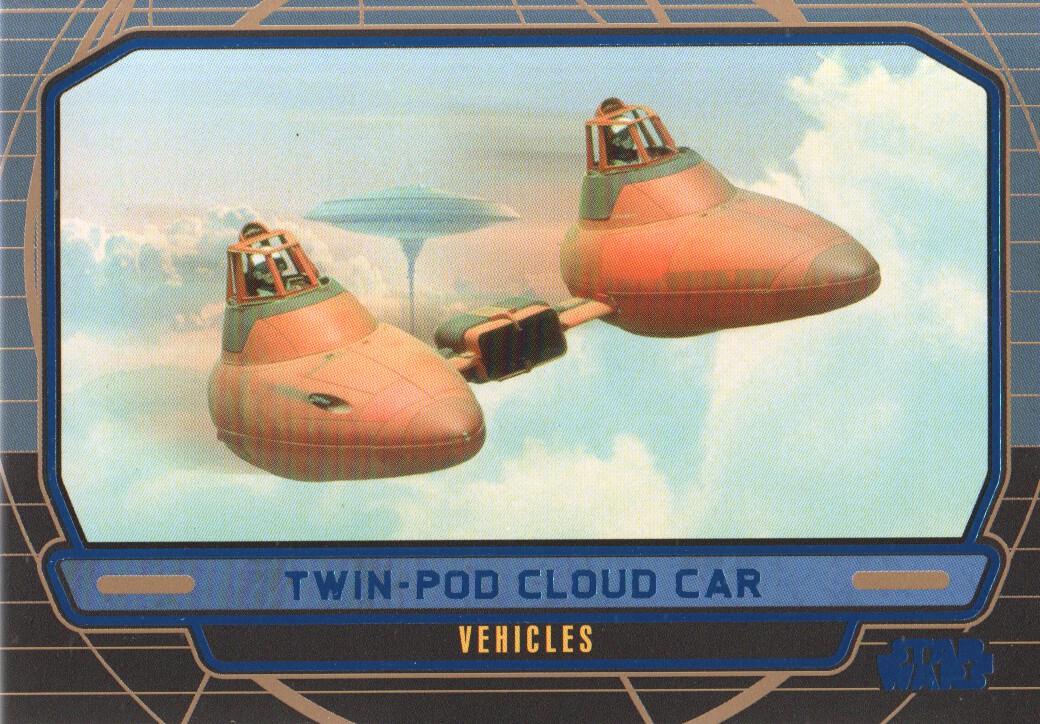 2012 Topps Star Wars Galactic Files Blue Foil #283 Twin-Pod Cloud Car