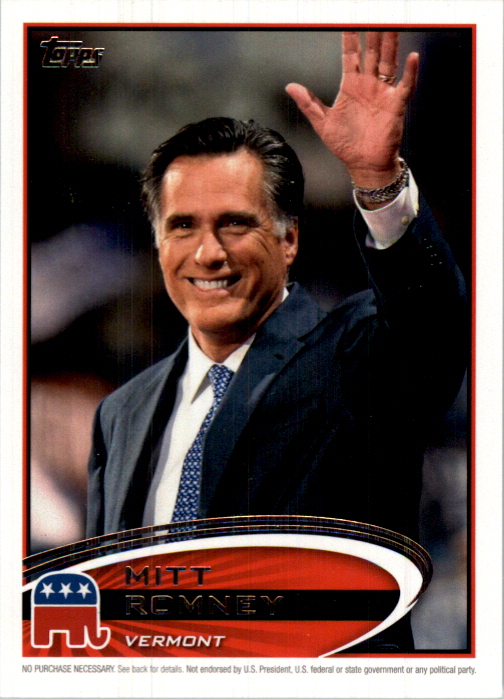 2012 Topps Update Romney Presidential Predictor #PPR45 Mitt Romney VT