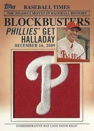 2012 Topps Update Blockbusters Commemorative Hat Logo Patch #BP21 Roy Halladay
