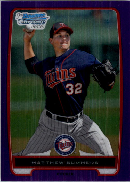2012 Bowman Chrome Prospects Purple Refractors #BCP171 Matthew Summers