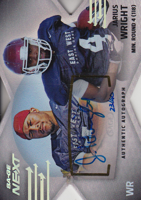 2012 SAGE Next Die Cut #48 Jarius Wright