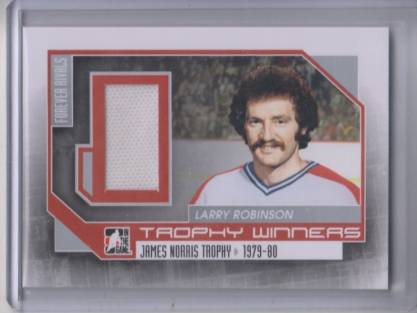 2012-13 ITG Forever Rivals Trophy Winners Memorabilia Silver #TW07 Larry Robinson/85*