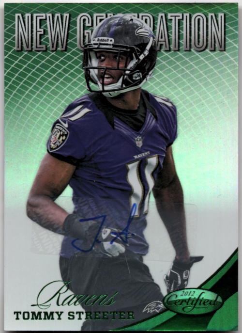 2012 Certified Mirror Emerald Signatures #308 Tommy Streeter/5