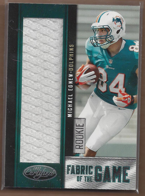2012 Certified Rookie Fabric of the Game #24 Michael Egnew
