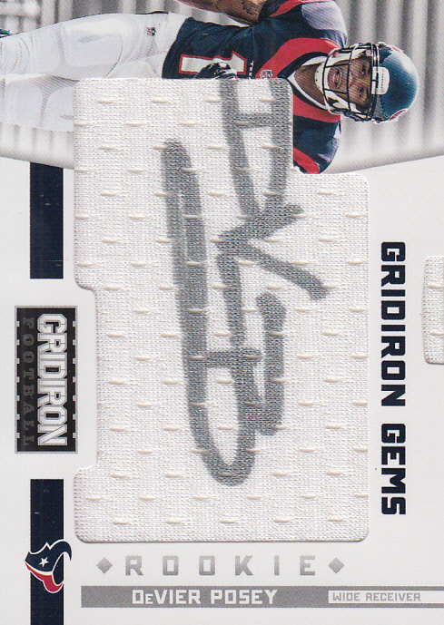 2012 Gridiron #319 DeVier Posey JSY AU/249* RC