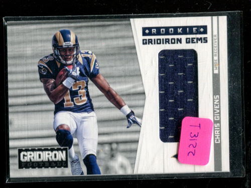 2012 Gridiron Rookie Gridiron Gems Jerseys #315 Chris Givens/199