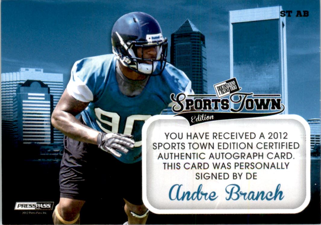2012 Press Pass SportsTown #STAB Andre Branch/149 back image