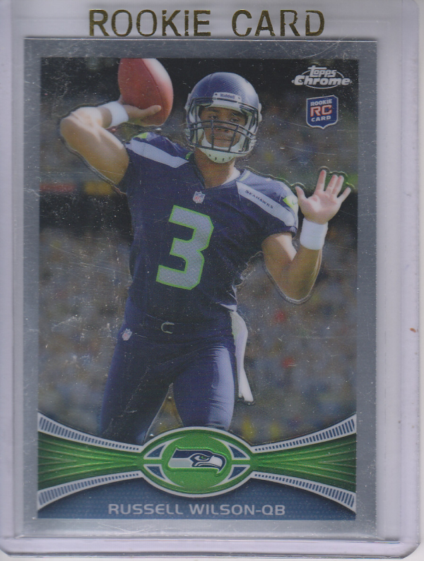 2012 Topps Chrome #40A Russell Wilson RC/stands in background
