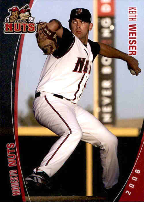 2008 Modesto Nuts Grandstand #28 Keith Weiser Hamilton Ohio OH Baseball ...