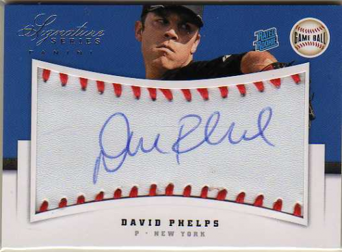 2012 Panini Signature Series Rookies Game Ball Signatures #110 David Phelps