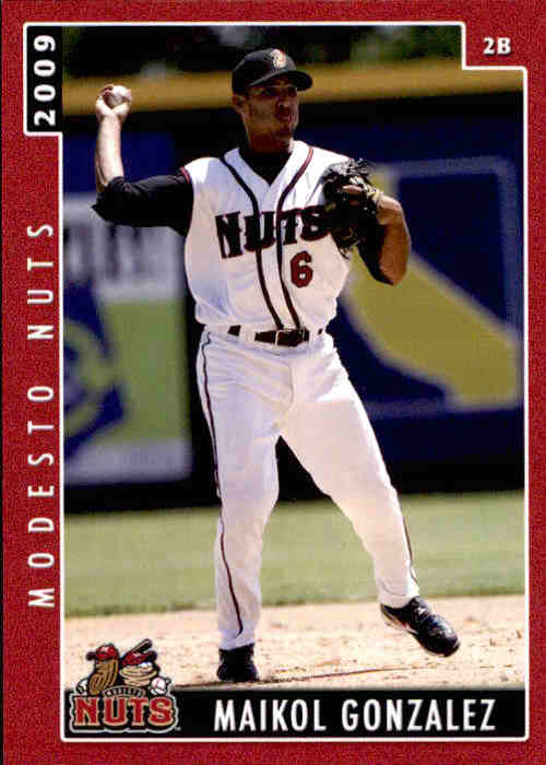 2009 Modesto Nuts Grandstand 14 Maikol Gonzalez Zulia Venezuela VZ