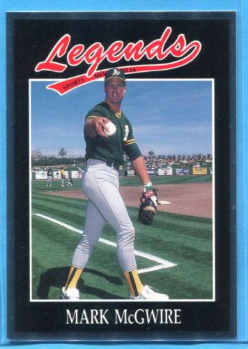 1991 Legends Silver Foil Card #33 Mark McGwire