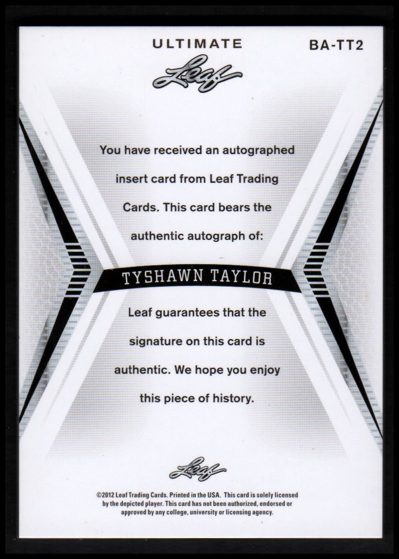 2012-13 Leaf Ultimate #TT2 Tyshawn Taylor back image