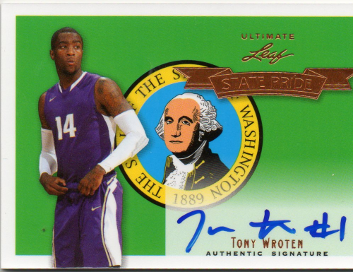 2012-13 Leaf Ultimate State Pride #TW1 Tony Wroten