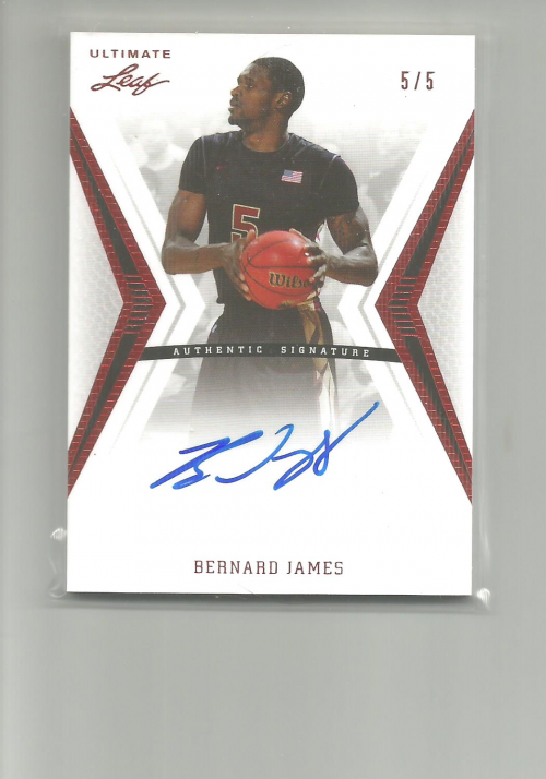 2012-13 Leaf Ultimate Red #BJ1 Bernard James