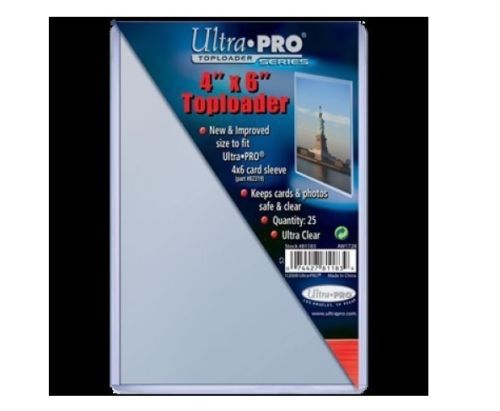 Lot of (100) Ultra Pro Premium 4x6 Clear Top Loaders 