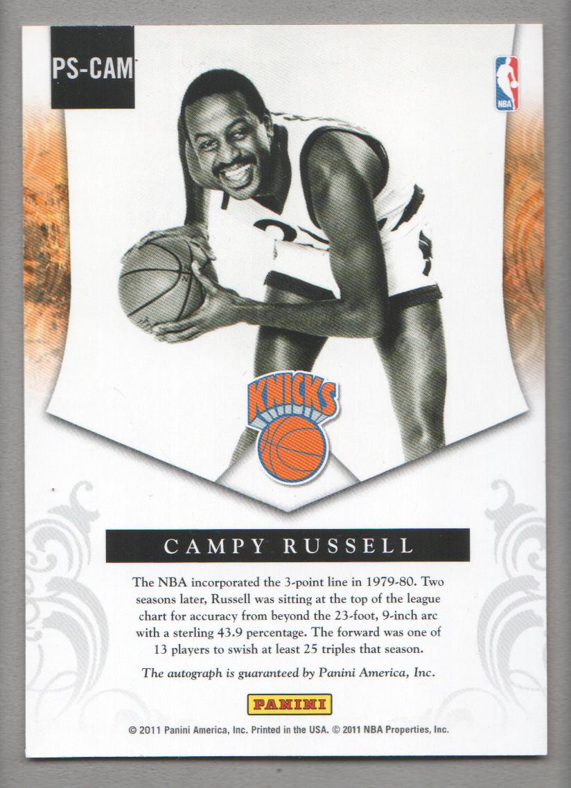2012-13 Totally Certified Private Signings #10 Campy Russell back image