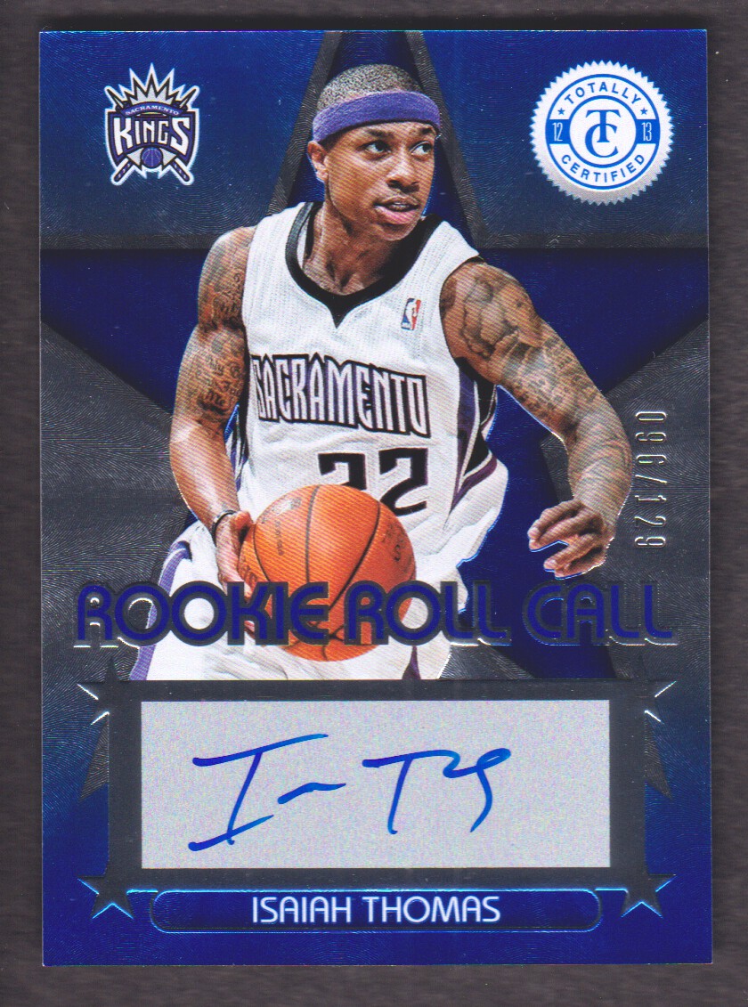 2012-13 Totally Certified Rookie Roll Call Autographs Blue #10 Isaiah Thomas/129