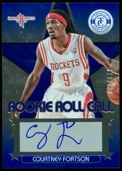2012-13 Totally Certified Rookie Roll Call Autographs Blue #62 Courtney Fortson/129