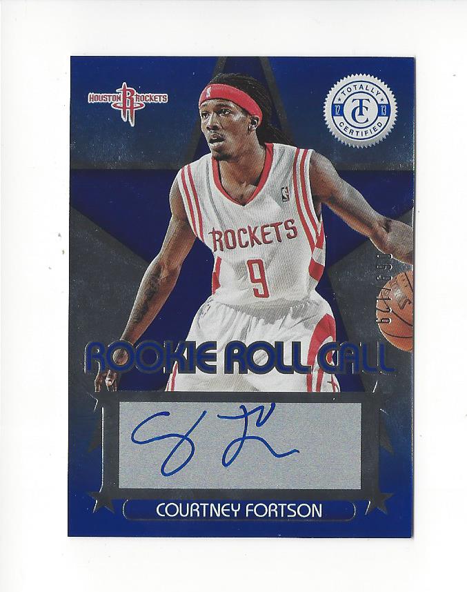 2012-13 Totally Certified Rookie Roll Call Autographs Blue #62 Courtney Fortson/129