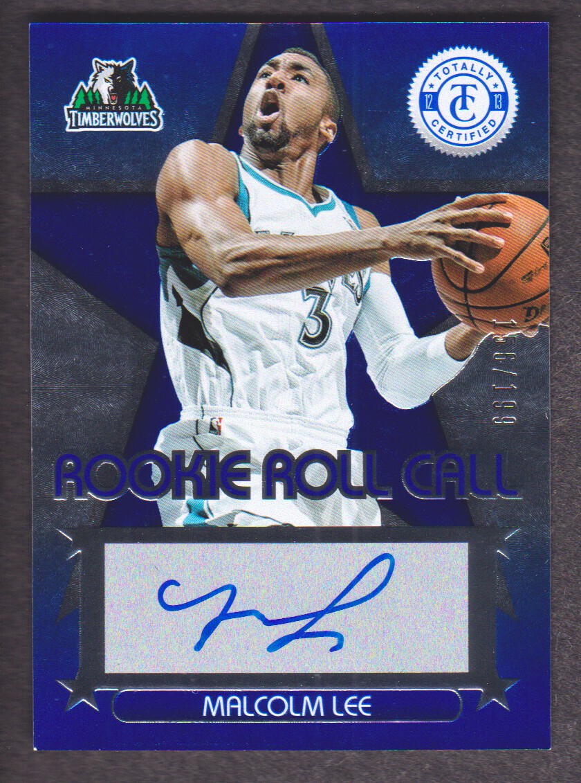 2012-13 Totally Certified Rookie Roll Call Autographs Blue #65 Malcolm Lee/199