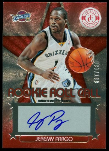 2012-13 Totally Certified Rookie Roll Call Autographs Red #89 Jeremy Pargo/199