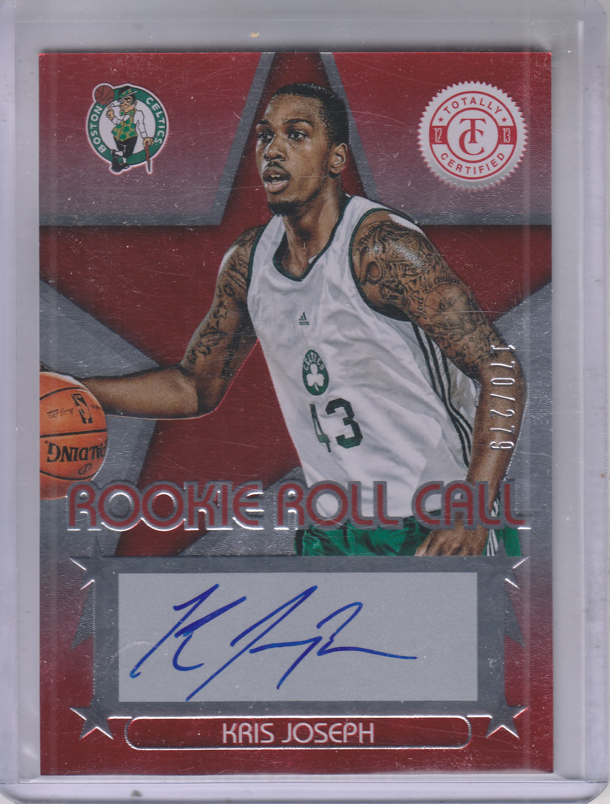 2012-13 Totally Certified Rookie Roll Call Autographs Red #97 Kris Joseph/274