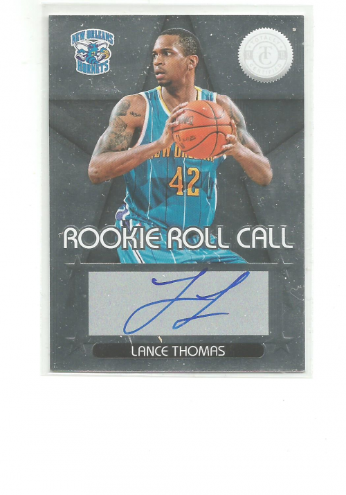 2012-13 Totally Certified Rookie Roll Call Autographs #20 Lance Thomas
