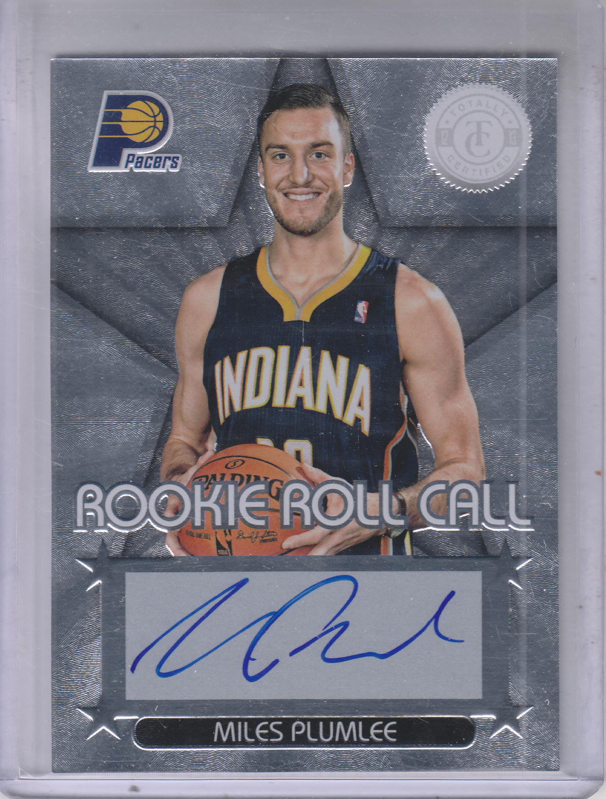 2012-13 Totally Certified Rookie Roll Call Autographs #56 Miles Plumlee