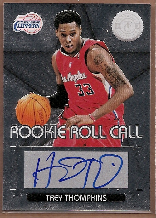 2012-13 Totally Certified Rookie Roll Call Autographs #78 Trey Thompkins