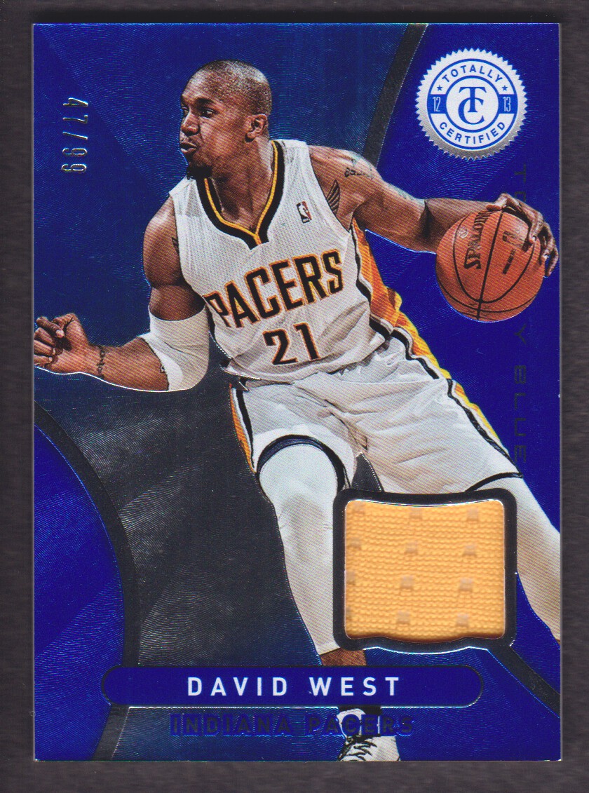 2012-13 Totally Certified Blue Materials #15 David West/99
